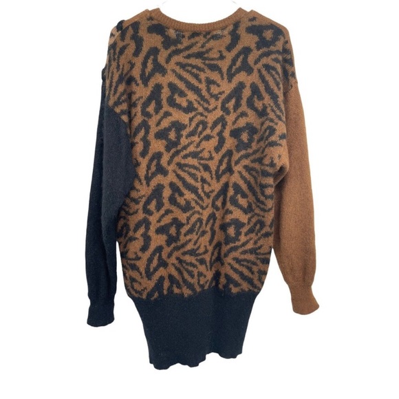 Vintage Escada Sweater Size 40 Animal Print Tiger Wool Mohair Blend Made Italy - Picture 5 of 9